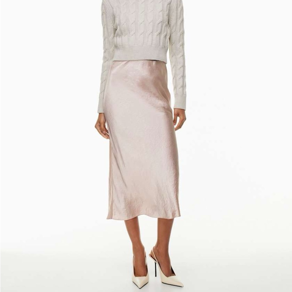 NWT Babaton Satin Slip Skirt